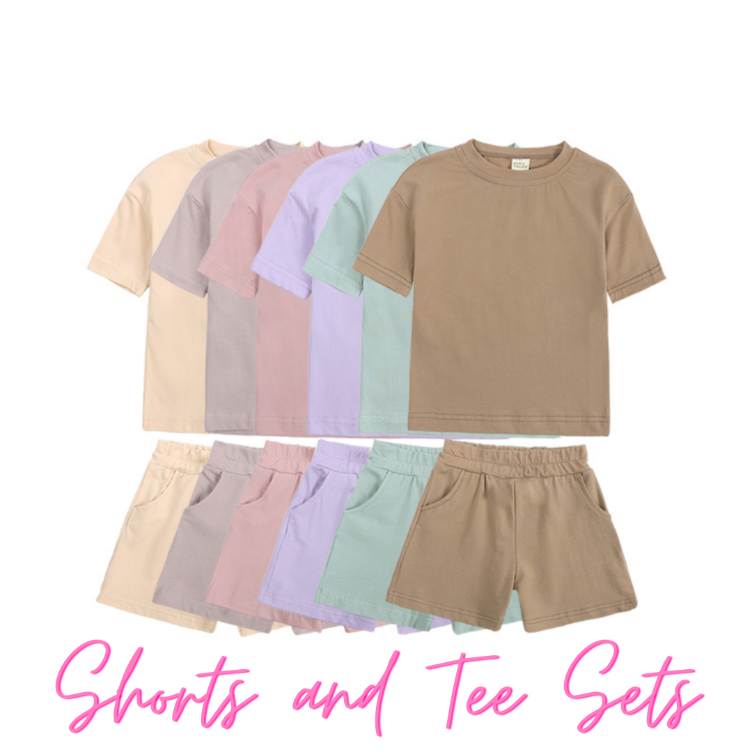 New Fashion Tik Tok Kids 2Pcs Set Childrens Clothing Set Boys and Girls  Tops+Shorts Set for 2-16 Years Old