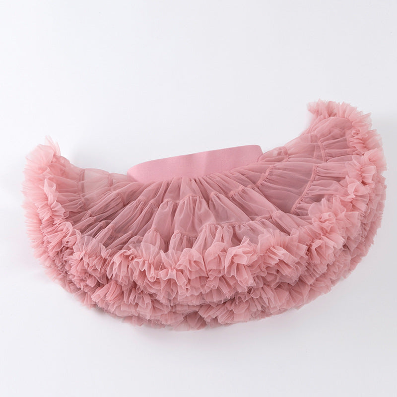 Premium Super Fluffy Girls Tutu Skirt Dusty Pink