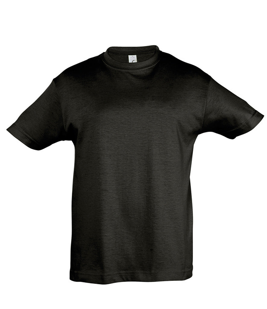 Kids Plain T Shirt Black