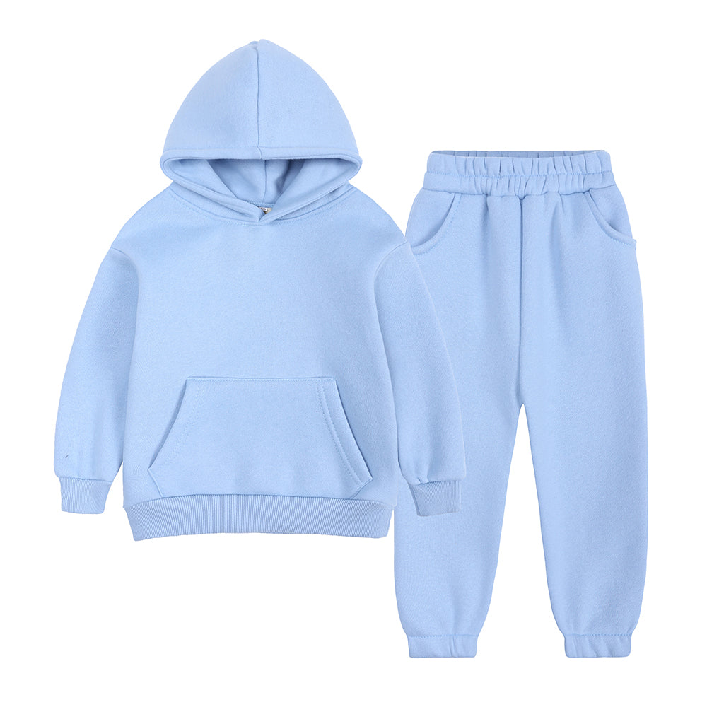 Thick Fleece Hooded Tracksuit Blue Crafty Wholesale Limited