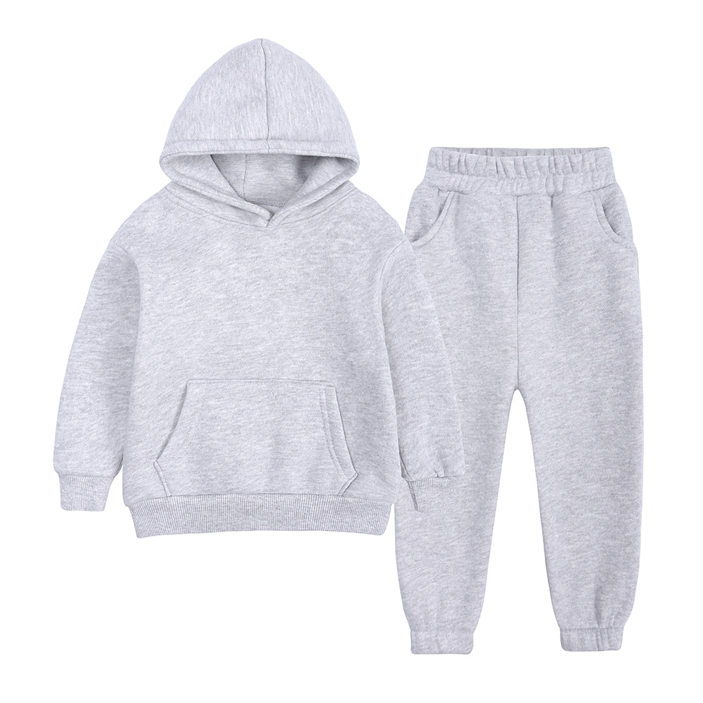 Thick Fleece Hooded Tracksuit Grey Crafty Wholesale Limited