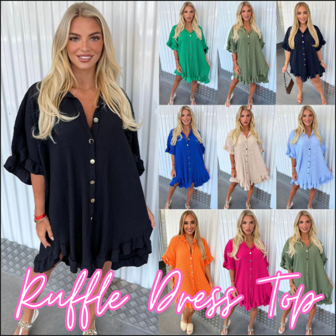 Women's Viral Ruffle Dress Shirts