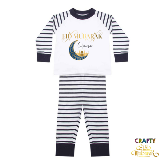 Personalised Eid Al Fitr Baby/Toddler Pyjamas - Navy