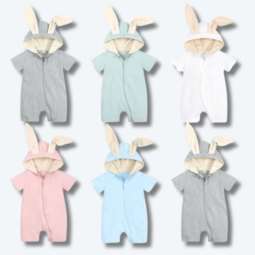 Kids Tales Bunny Short Onesie - Sky Blue