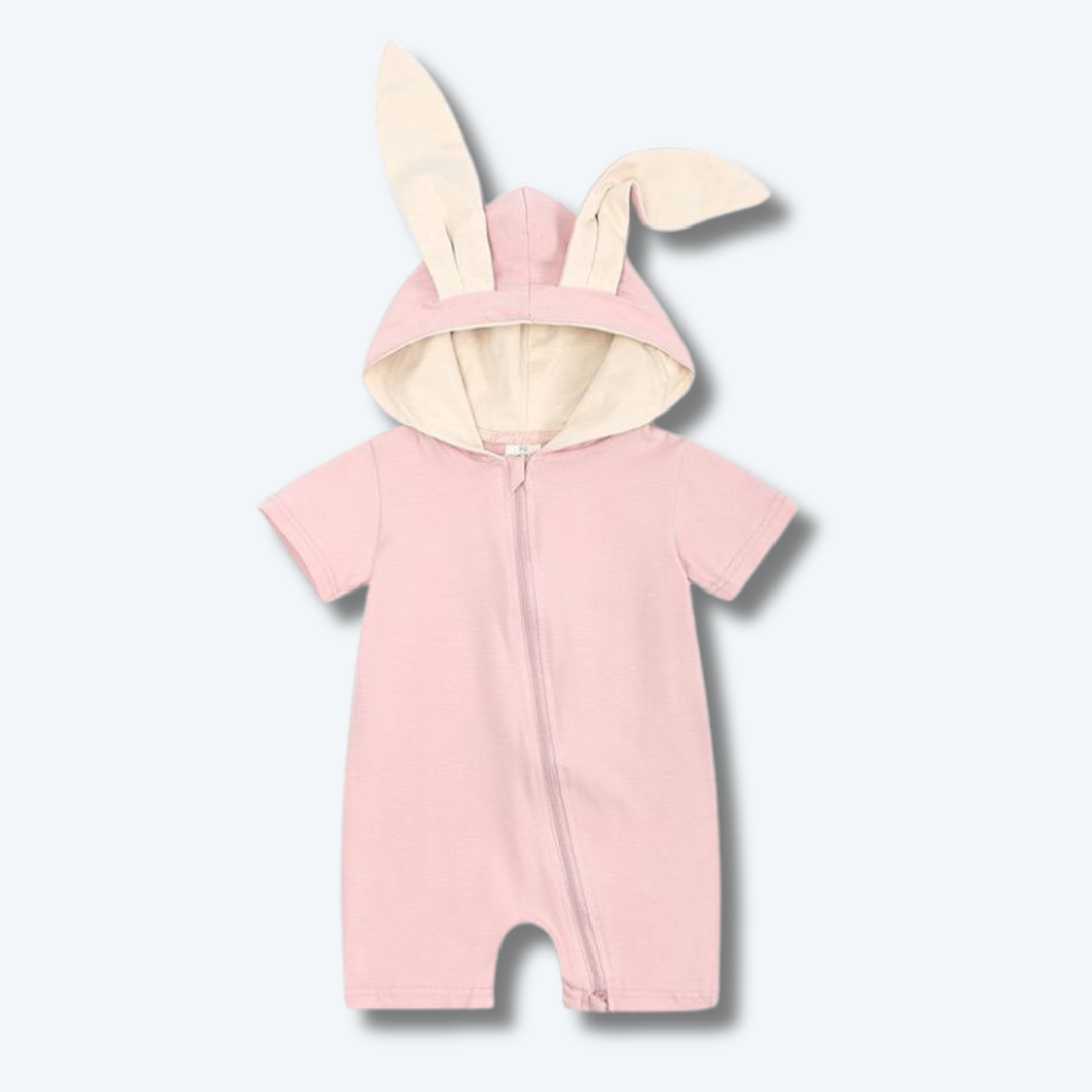 Kids Tales Bunny Short Onesie - Pink