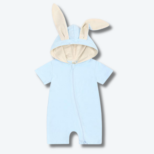 Kids Tales Bunny Short Onesie - Sky Blue