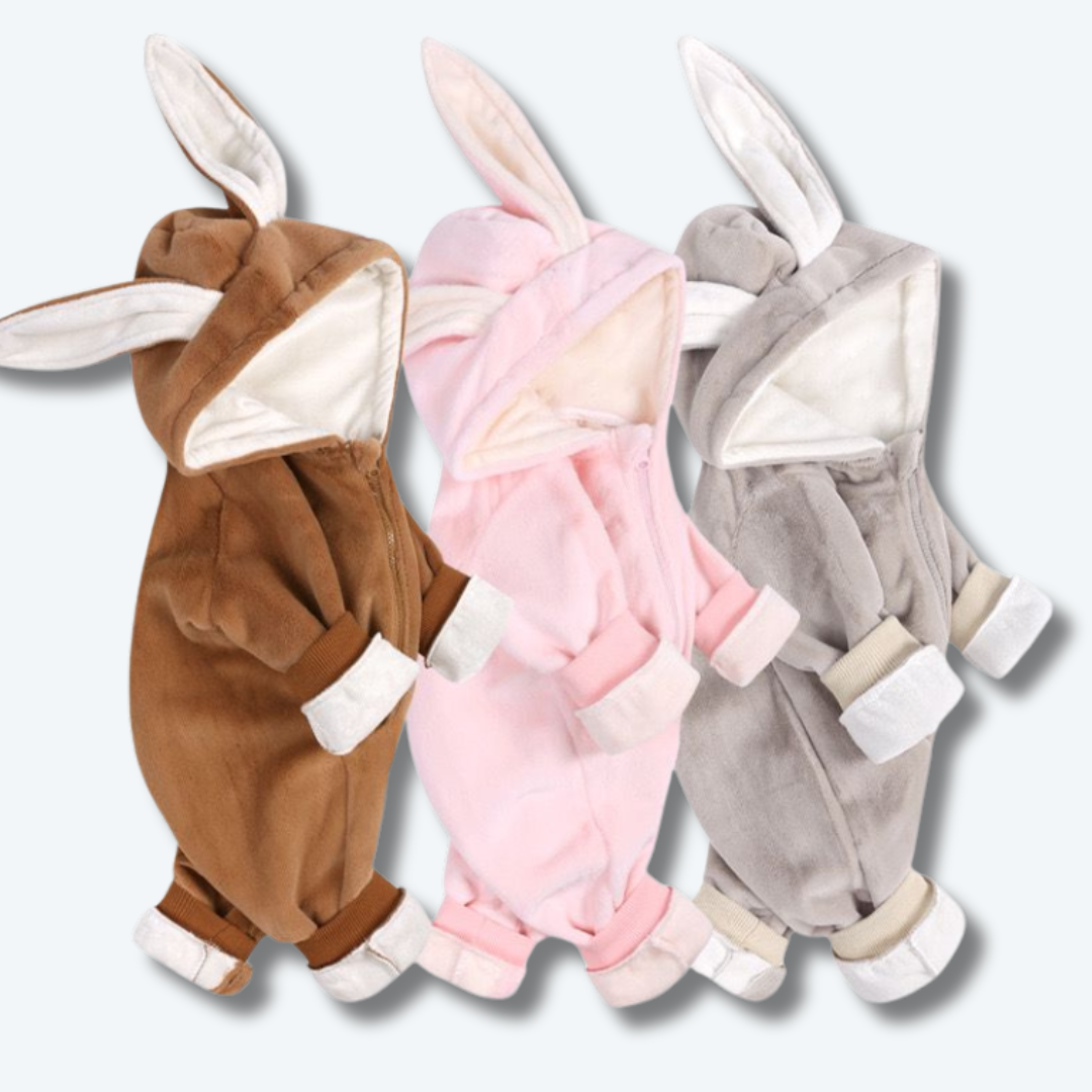 Kids Tales Bunny Soft Fleece Onesie - Mocha