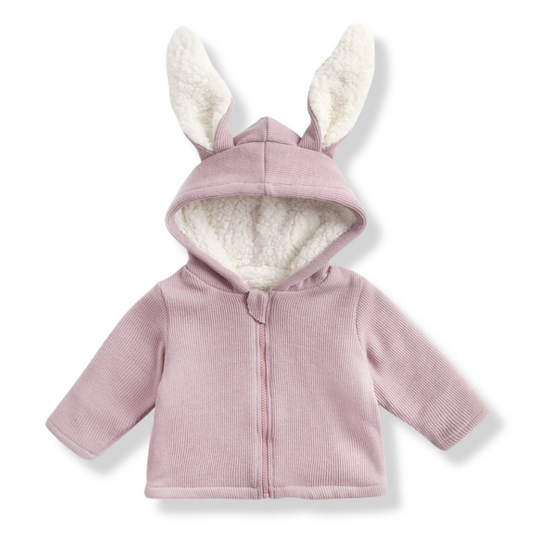 Premium Bunny Fleece Hoodie - Dusty Pink