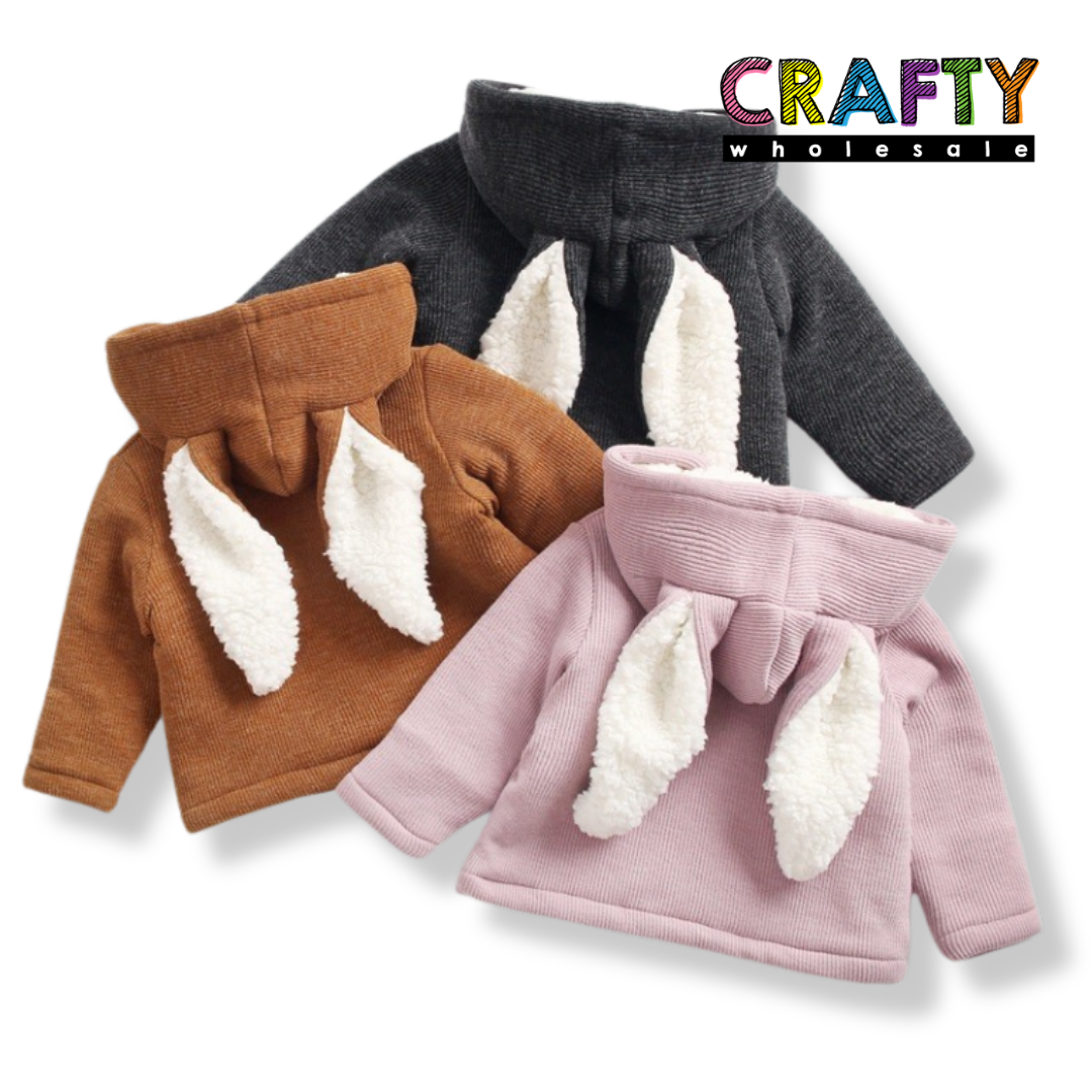 Premium Bunny Fleece Hoodie - Dusty Pink