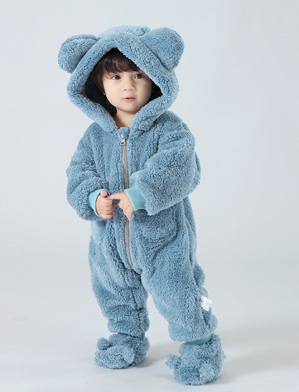 Winter Bear Suit with Booties - Blue – Crafty Wholesale Limited