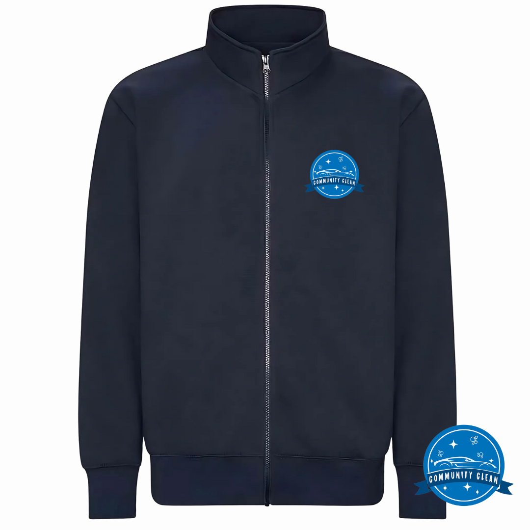 Navy Full Zipped Sweatshirt - Community Clean