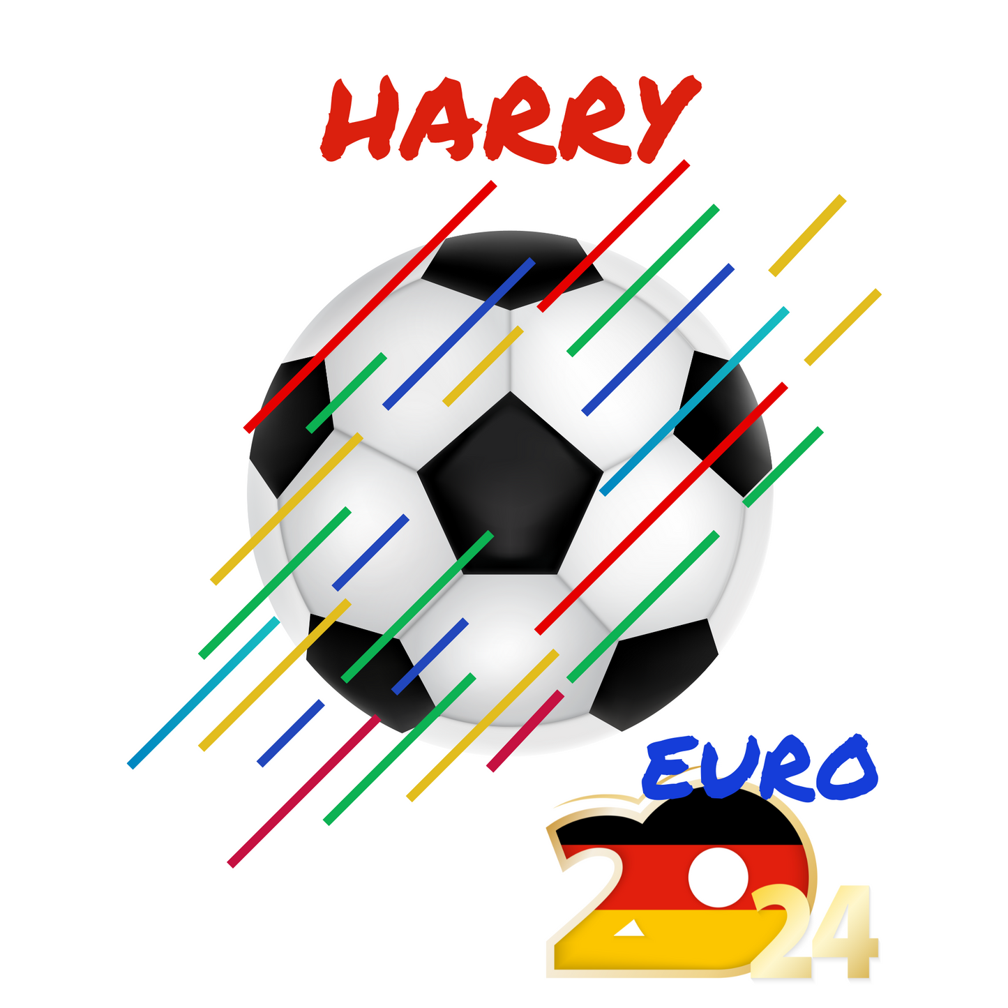 Euro 2024 Football Sublimation Print