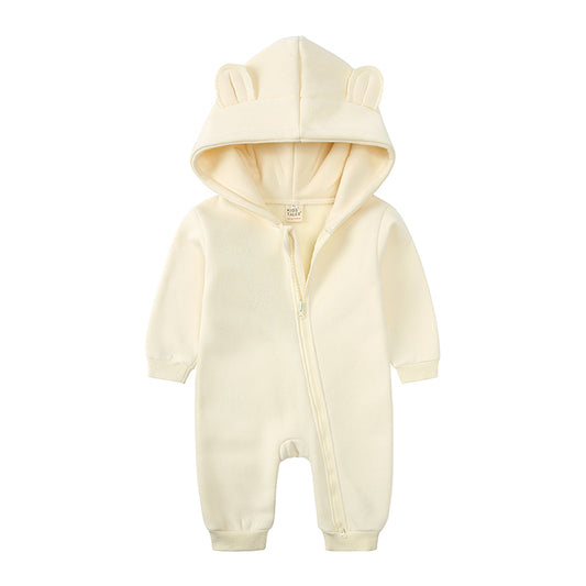 Bear Ear Baby Onesie - Cream