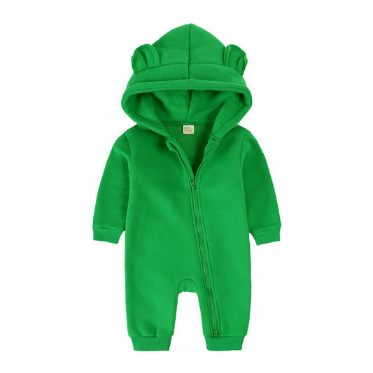 Bear Ear Baby Onesie - Green