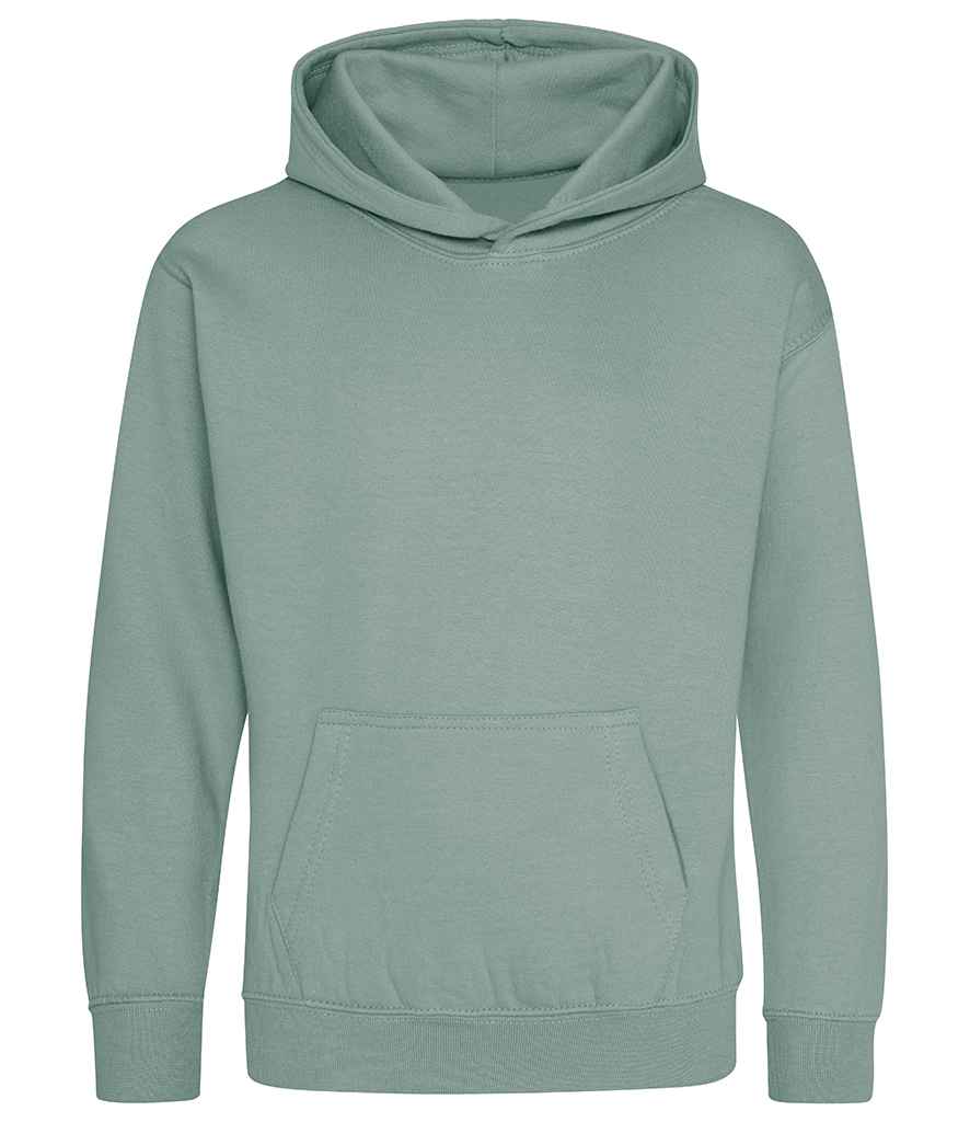 Kids Blank Cotton Hoodie - Dusty Green/Sage