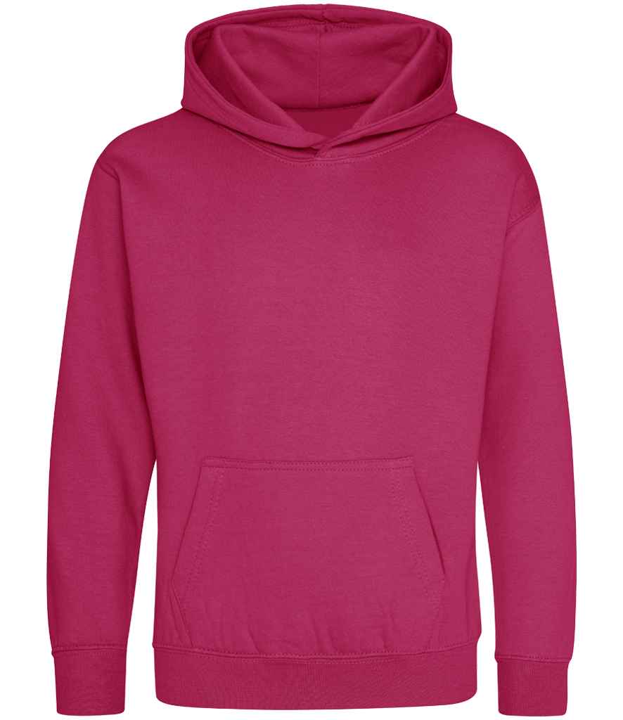 Kids Blank Cotton Hoodie - Hot Pink