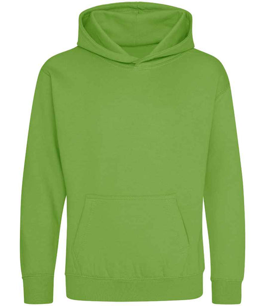 Kids Blank Cotton Hoodie - Lime Green