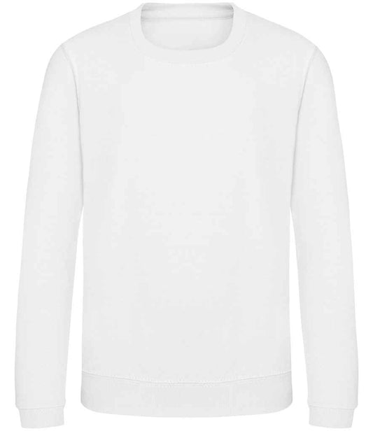 Kids Blank Cotton Sweatshirt - White