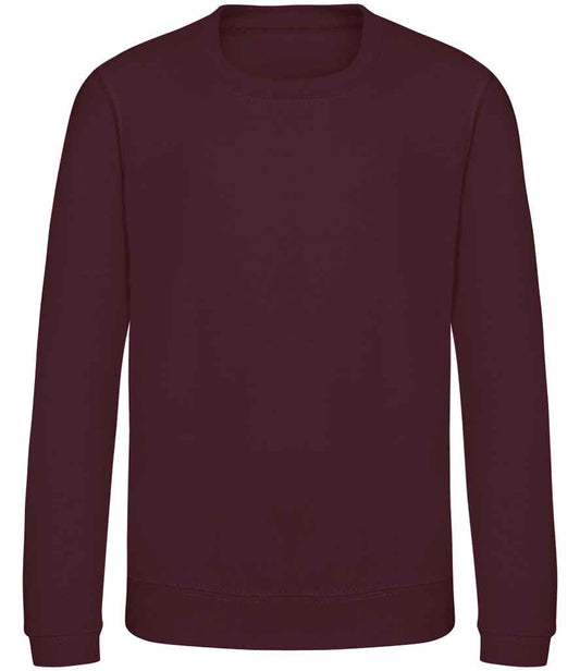 Kids Blank Cotton Sweatshirt - Burgundy