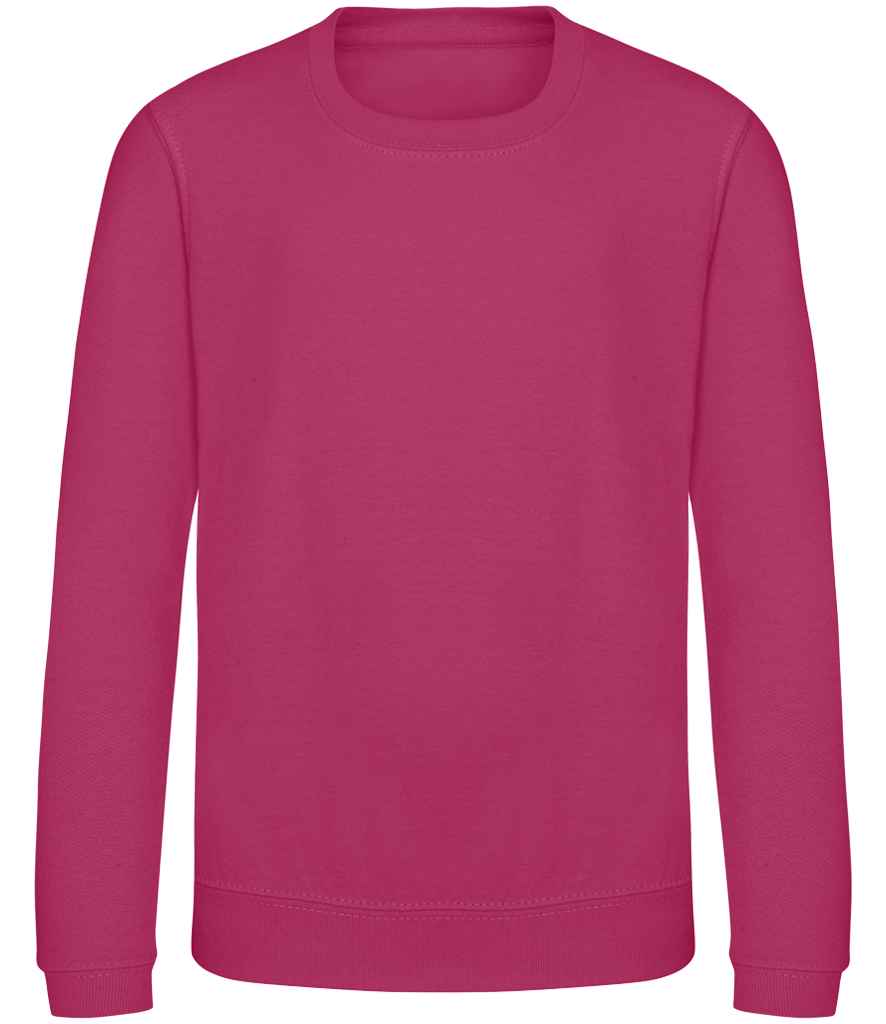 Kids Blank Cotton Sweatshirt - Hot Pink