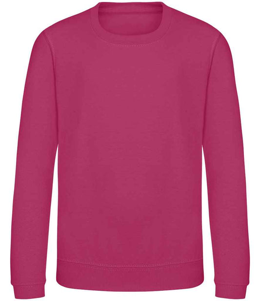 Kids Blank Cotton Sweatshirt - Hot Pink