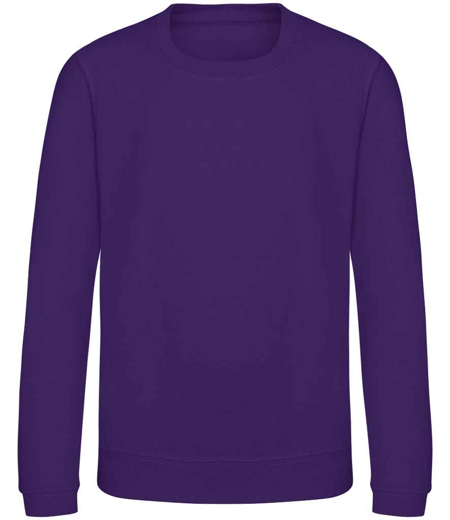 Kids Blank Cotton Sweatshirt - Purple