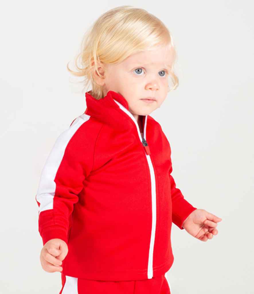 Baby/Toddler Poly Tracksuit - Red/White