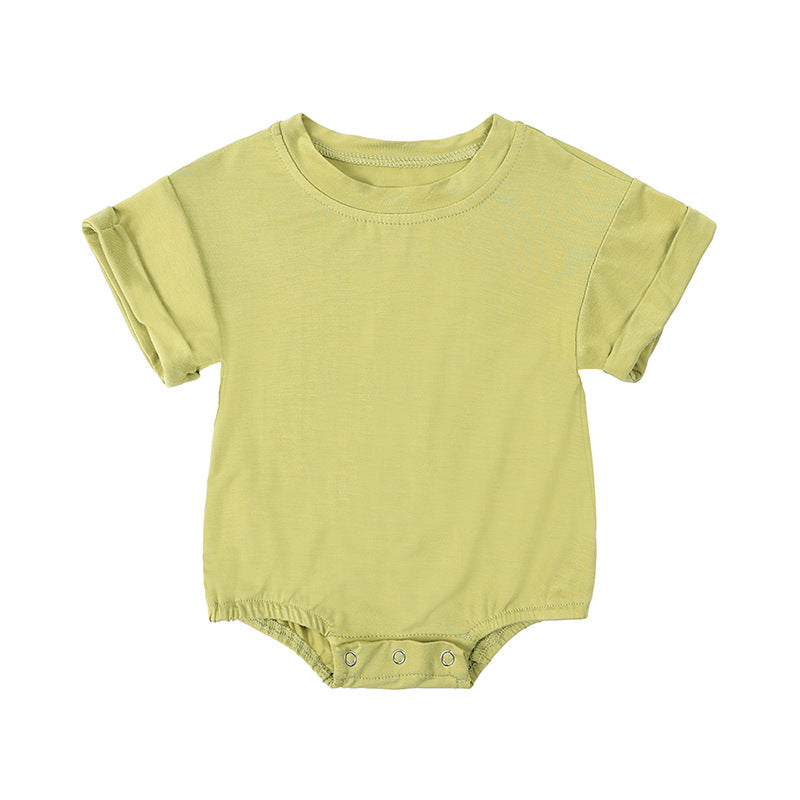 Baby Summer Romper - Dark Lemon