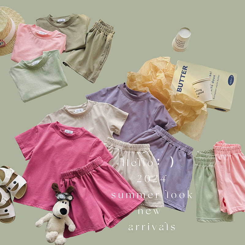 Supersoft Shorts & Tee Sets - Khaki