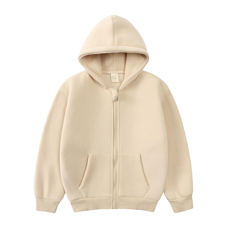 Kids Tales Full Zip Hoodie - Beige