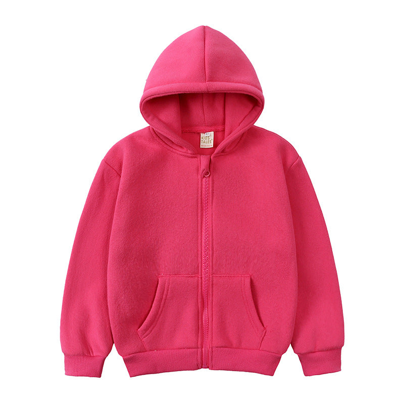 Kids Tales Full Zip Hoodie - Dark Pink