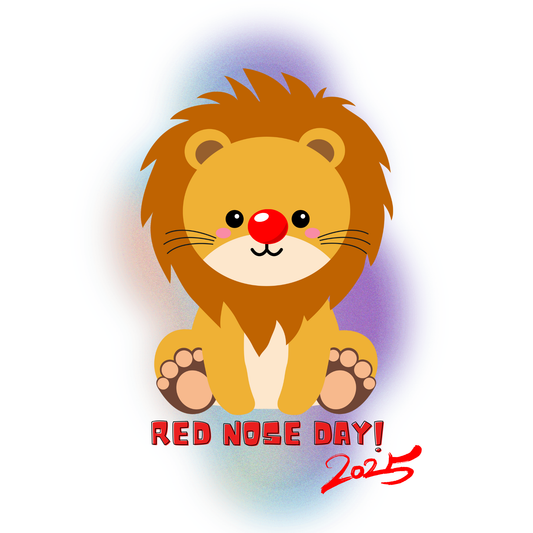 Lion - Red Nose Day Sublimation Print