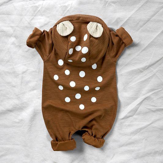 Kids Tales Cute Deer Onesie - Mocha Brown