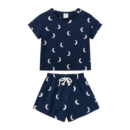 Kids Tales Shorts and Tee Set - Navy Moon