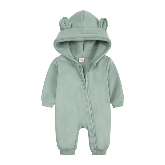 Bear Ear Baby Onesie - Sage