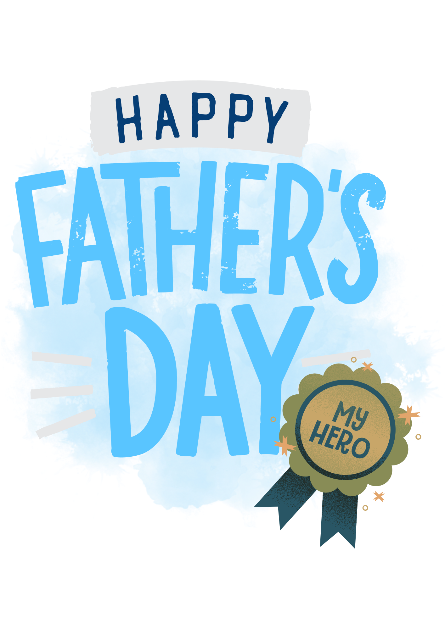 Happy Father's Day Sublimation Print