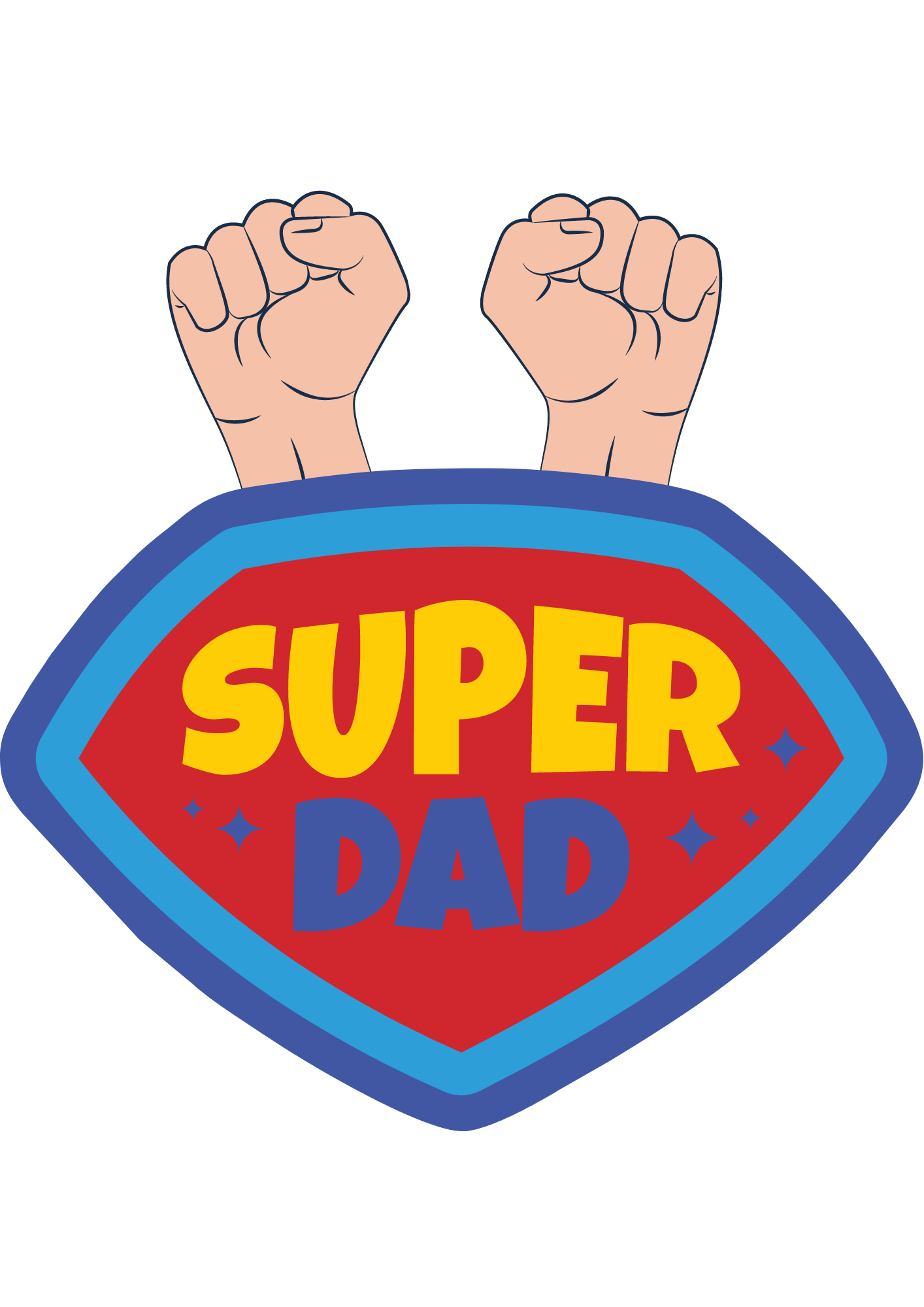 Super Dad Sublimation Print