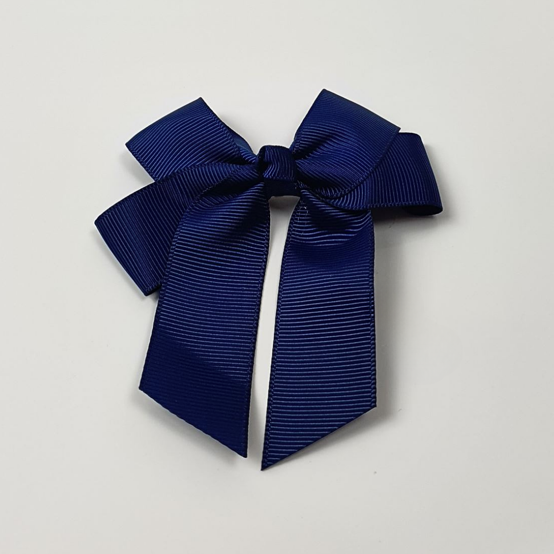 Children's Blank Hair Bow - Navy Blue