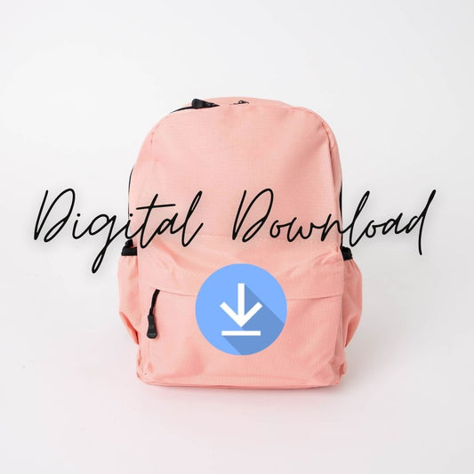 Blank Pastel Backpacks - Digital Images