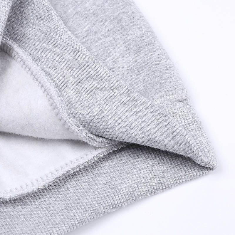 Thick Fleece Hooded Tracksuit - Grey