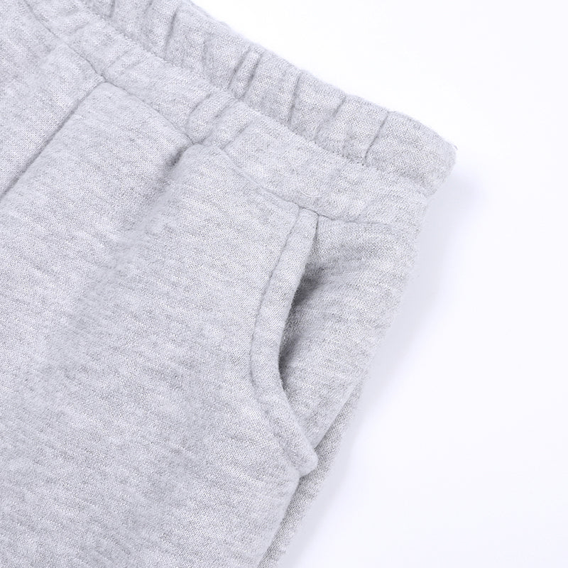 Thick Fleece Hooded Tracksuit - Grey