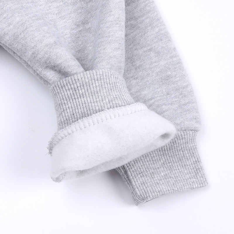 Thick Fleece Hooded Tracksuit - Grey