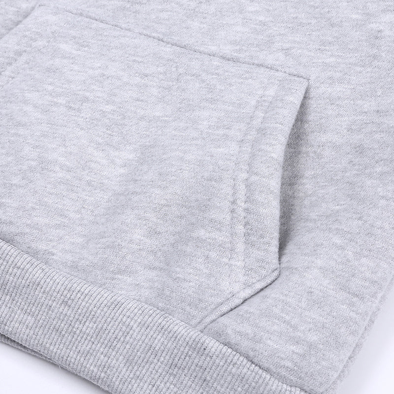 Thick Fleece Hooded Tracksuit - Grey