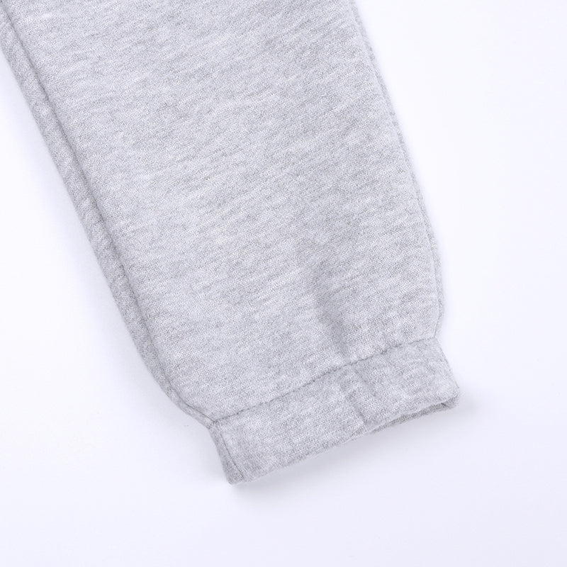 Thick Fleece Hooded Tracksuit - Grey