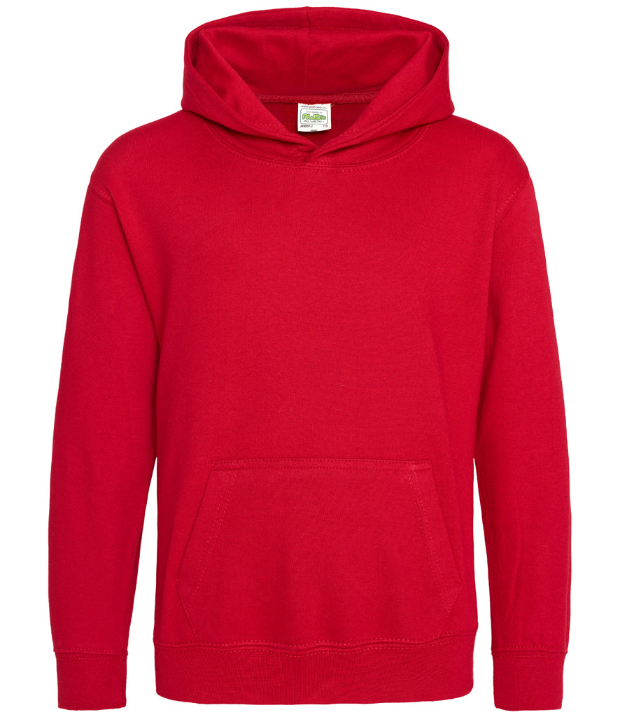 Kids Blank Cotton Hoodie - Trending Red