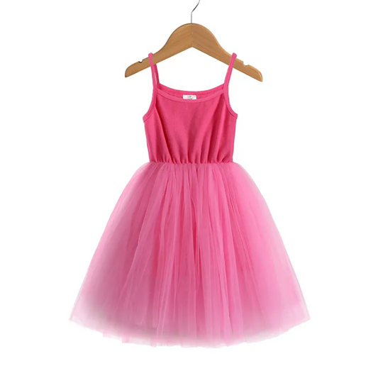 Strappy Tulle Tutu Dress - Princess Pink