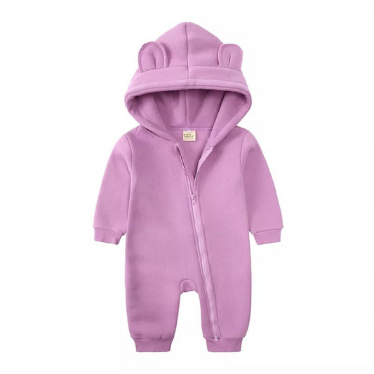 Bear Ear Baby Onesie - Violet