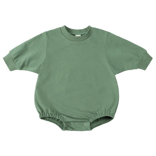 Baby Sweater Romper - Sage