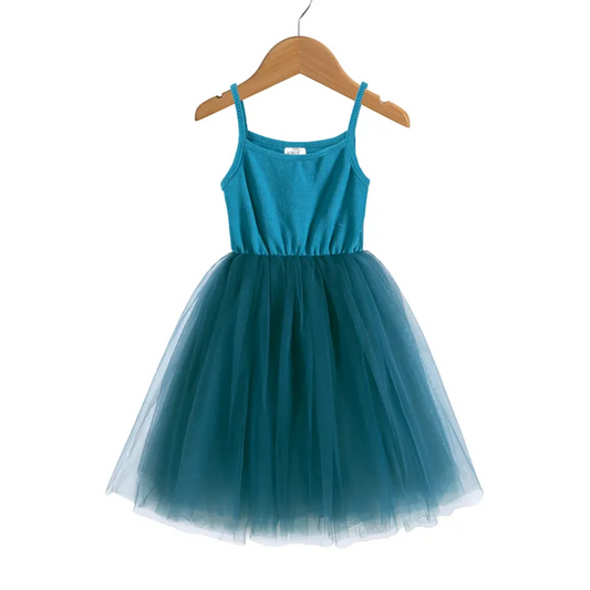 Strappy Tulle Tutu Dress - Teal